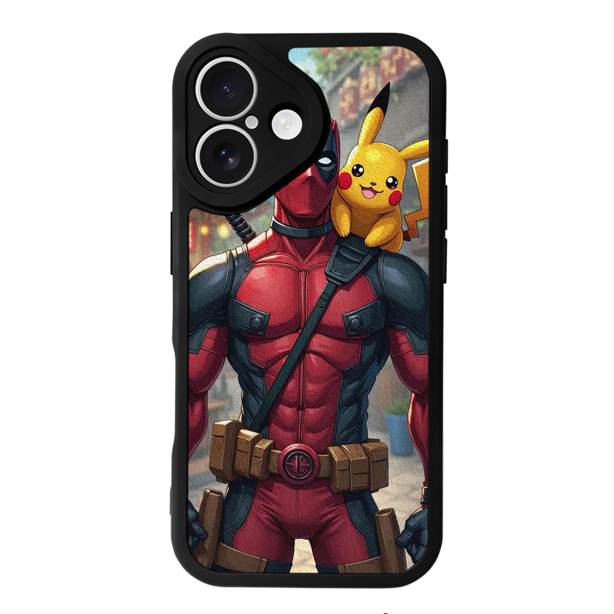 （画像用） Deadpool デッドプール 【iPhone 16シリーズ対応】シリコンスマホケース（レザー調） 材質：シリコン